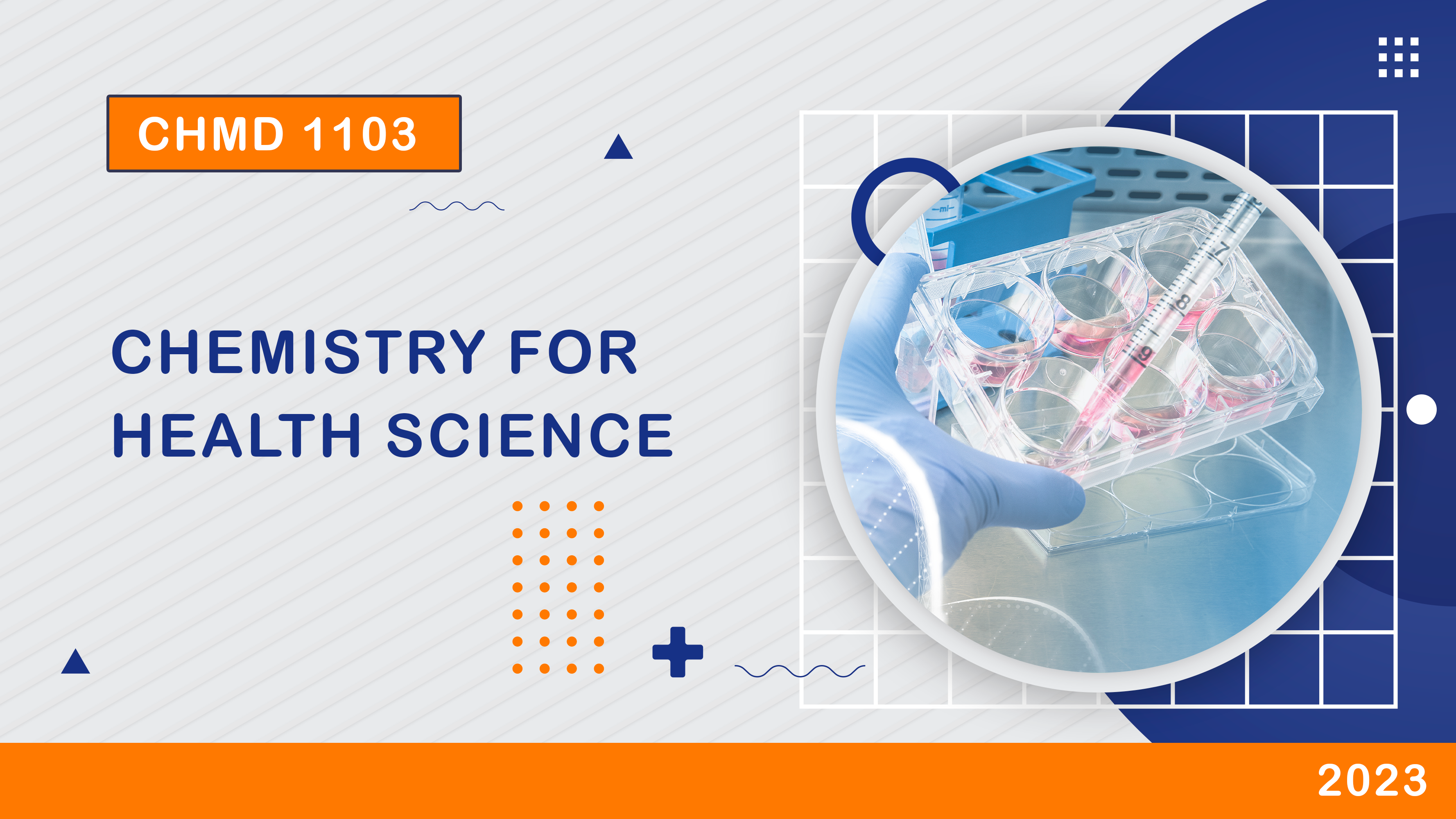 CHMD 1103 Chemistry for Health Science (1/2023)