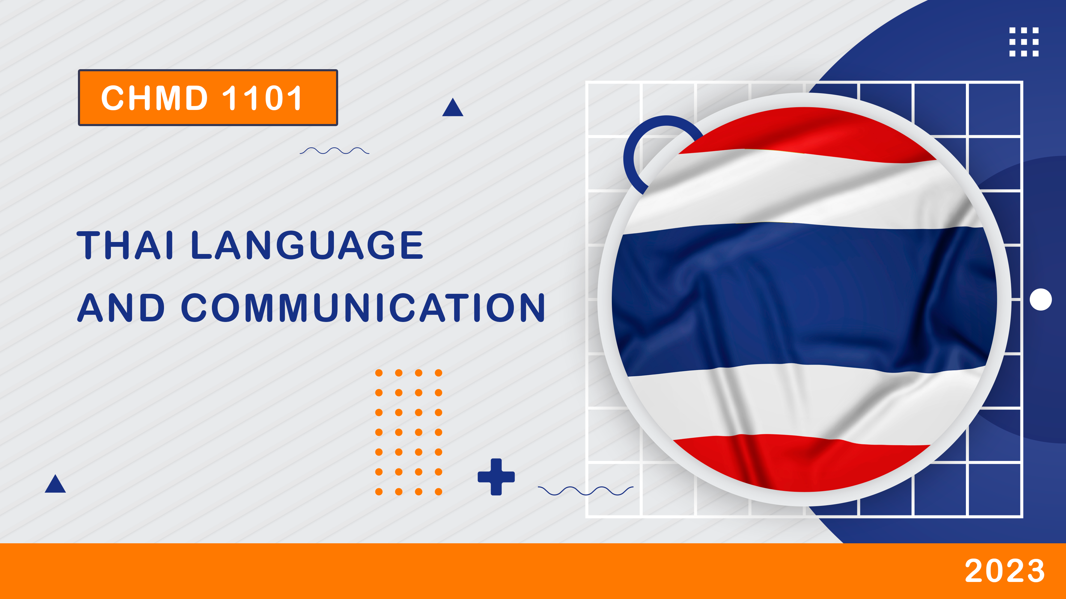 (2/2023) CHMD 1101 Thai Language and Communication