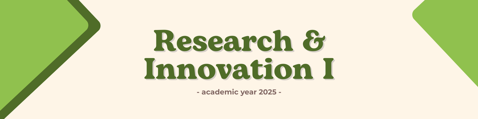 Research and Innovation I 1/2025