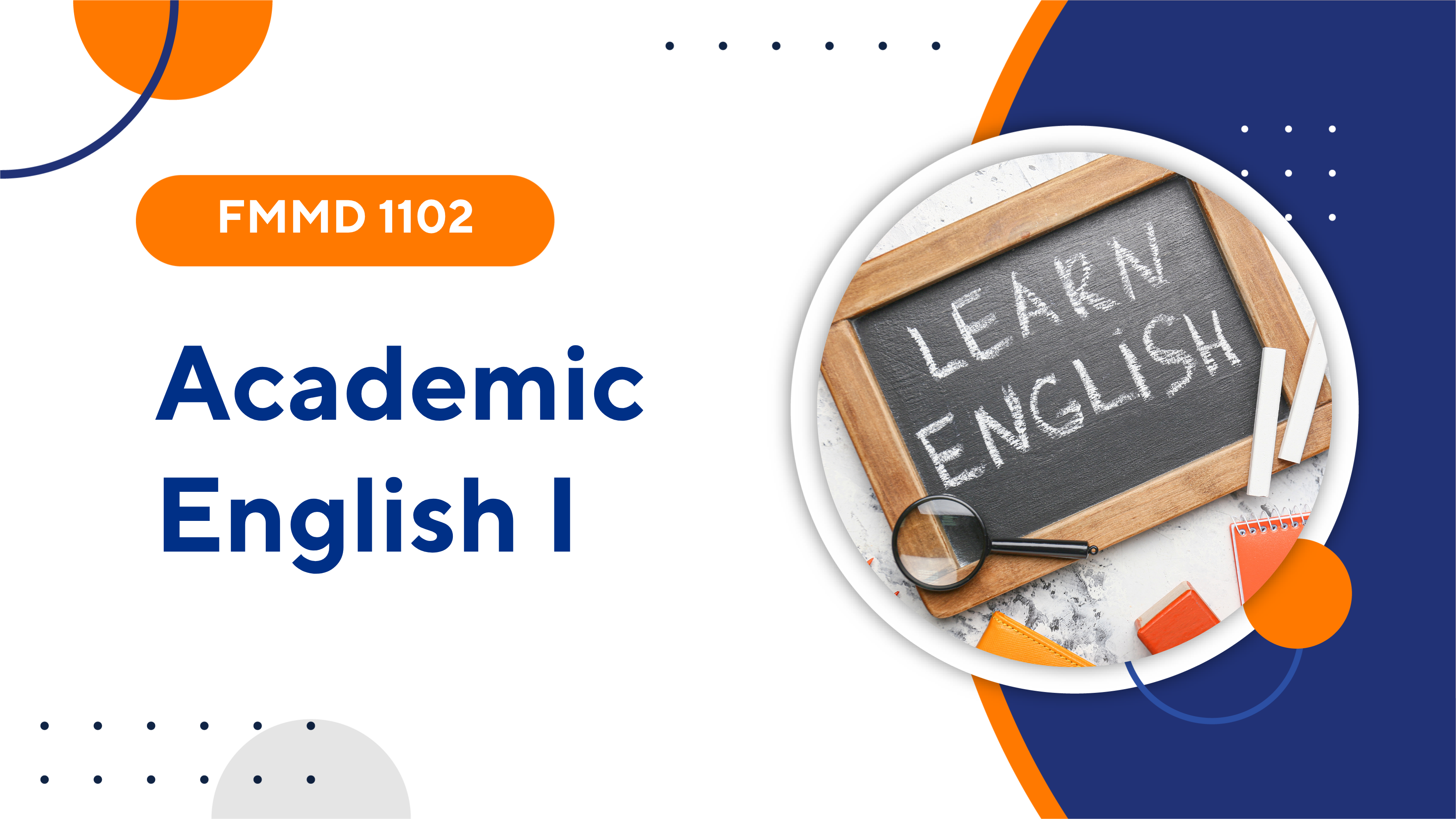 FMMD 1102 Academic English I (2/2026)